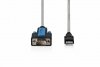 Digitus Kabel adapter USB 2.0 do RS232 (DB9) | Chipset FTDI (FT232RNL) | PVC, transparentny | Mocowanie na śruby | 1.8m